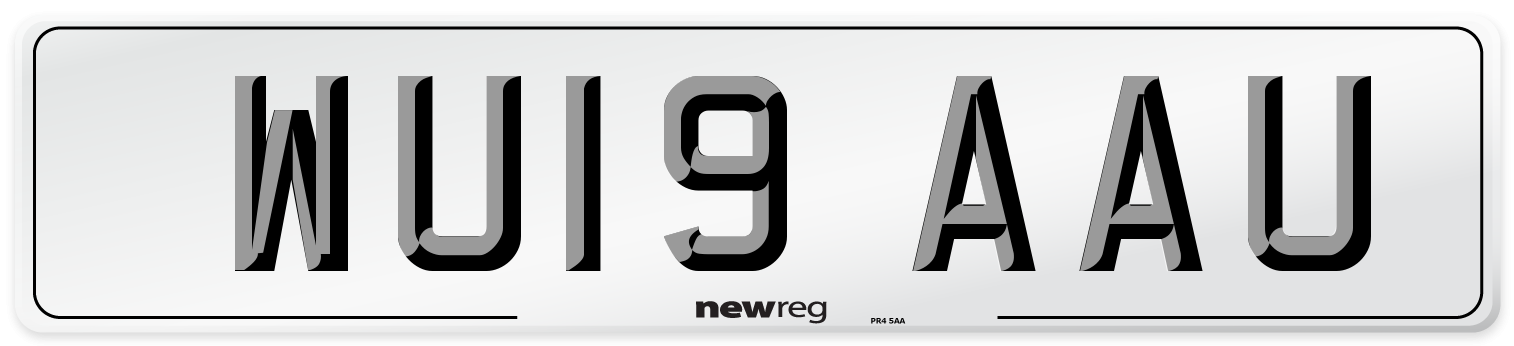 WU19 AAU Number Plate from New Reg